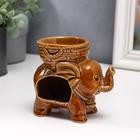 Аромалампа для эфирных масел «Слоненок», керамика, глянец, 9×9.5×6 см, МИКС - Фото 4