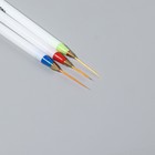 Набор кистей для дизайна ногтей «Волос», 3 шт, 18 см, цвет белый - Фото 2