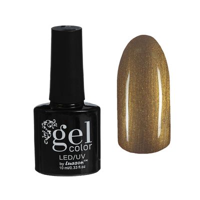 Гель-лак для ногтей трёхфазный LED/UV, 10мл, цвет В2-078 золотой перламутровый
