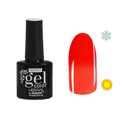 Гель-лак для ногтей "Термо", 10мл, LED/UV, цвет 020А1 коралловый