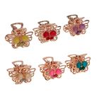 Краб для волос под золото "Кармелита" бабочка 2,8*2 см, микс - Фото 2