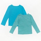 Комплект для девочки (2 блузки), рост 104 см, цвет бирюзовый, принт горох Л088_Д - Фото 2