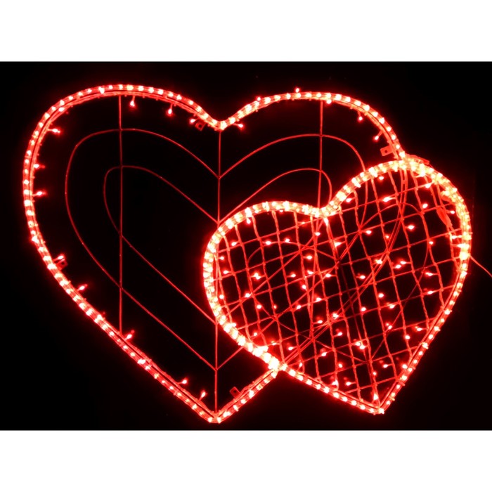 Светодиодное панно "Любящие сердца", 200 х 240 х 6 см, 75 Вт - Фото 1