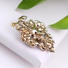 Брошь «Цветок» орхидея, цвет фиолетово-зелёный в чернёном золоте - Фото 2