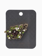 Брошь «Цветок» орхидея, цвет фиолетово-зелёный в чернёном золоте  (артикул 236212)  большой выбор товаров оптом и в розницу по низким ценам с доставкой