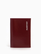 Обложка для паспорта, тиснение фольгой, гладкая, бордовая - Фото 2