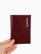 Обложка для паспорта, тиснение фольгой, гладкая, бордовая - Фото 5