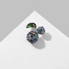 Брошь «Вишня», цветная в чернёном серебре - Фото 2