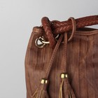Сумка женская на молнии, 1 отдел с перегородкой, 1 наружный карман, коричневая - Фото 4