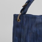 Сумка женская на молнии, отдел с перегородкой, 2 наружных кармана, цвет синий - Фото 4