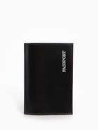 Обложка для паспорта, гладкая, натуральная кожа, тиснение фольгой, чёрная - Фото 2