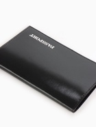 Обложка для паспорта, гладкая, натуральная кожа, тиснение фольгой, чёрная - Фото 3