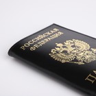 Обложка для паспорта, цвет чёрный - фото 8289865