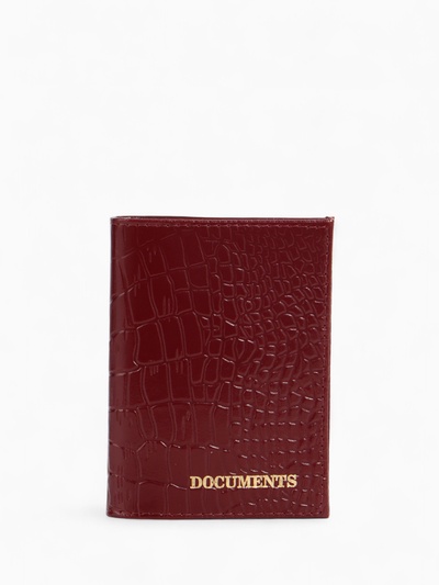 Обложка для автодокументов, бордовая