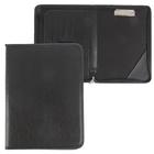 Папка деловая, искусственная кожа, для бумаг, 360×260×30 мм, с металлическим прижимом, 6Д07 «Люкс » чёрная - Фото 2