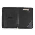 Папка деловая, искусственная кожа, для бумаг, 360×260×30 мм, с металлическим прижимом, 6Д07 «Люкс » чёрная - Фото 3