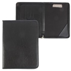 Пaпка деловая, искусственная кожа, 360 х 260 х 30 мм, «Люкс», Канцбург, с металлическим прижимом, чёрная - фото 809627956