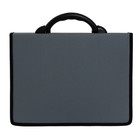 Портфель деловой 350 х 260 х 100 мм, текстильный, 2 отделения, К 1С11 "Выборг", серый - Фото 3