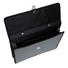 Портфель деловой 350 х 260 х 100 мм, текстильный, 2 отделения, К 1С11 "Выборг", серый - Фото 4