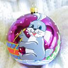 Шар "Зайка с барабаном" 100 мм микс - Фото 1