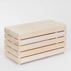 Скамейка с ящиком для бани и сауны, 80×40×45 см, липа, «Добропаровъ» - Фото 1