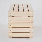 Скамейка с ящиком для бани и сауны, 80×40×45 см, липа, «Добропаровъ» - Фото 4