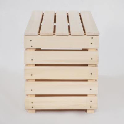 Скамья с ящиком, 80×40×45см, из липы