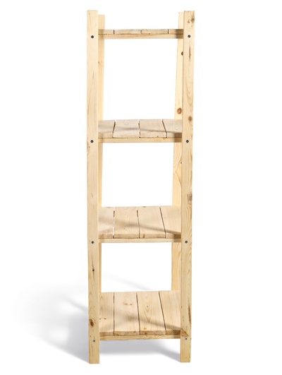 Стеллаж деревянный, 4 полки, 140×40×40 см, липа, напольный, «Добропаровъ»