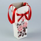 Пакет для цветов "Роза чайная" серия цветы, 12х10 см - Фото 2