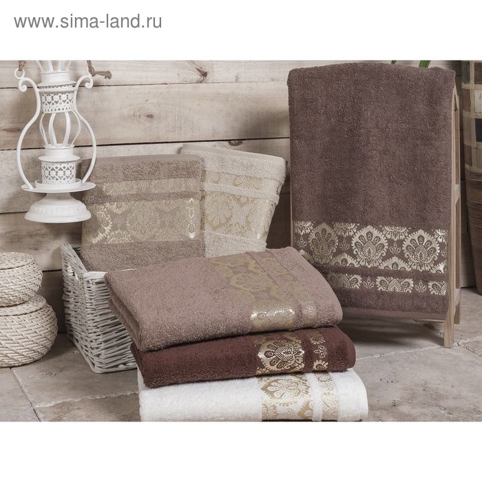 Полотенце махровое DO&CO SIRMA SOFT 70*140 см капучино, хлопок, 460 гр/м - Фото 1