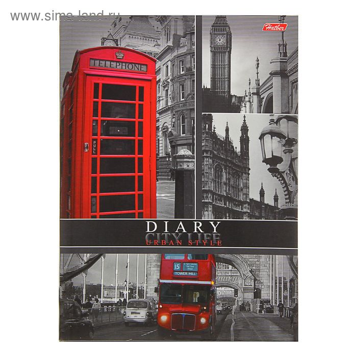 Ежедневник недатированный А5 120 листов "Я уеду жить в Лондон", интегральная обложка - Фото 1