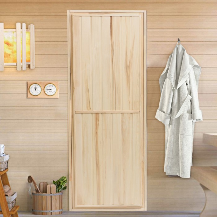 Дверь для бани и сауны "Эконом", ЛИПА 190×70см - Фото 1
