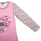 Сорочка ночная для девочки, рост 104 см (56), цвет розовый/серый - Фото 4