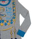 Пижама для мальчика, рост 122 см (64), цвет серый меланж/синий CAK 5270_Д - Фото 4