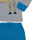 Пижама для мальчика, рост 122 см (64), цвет серый меланж/синий CAK 5270_Д - Фото 5