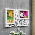 Фоторамка - коллаж на 2 фото 10×15 см «3 розы», белая, 34×20 см - Фото 2