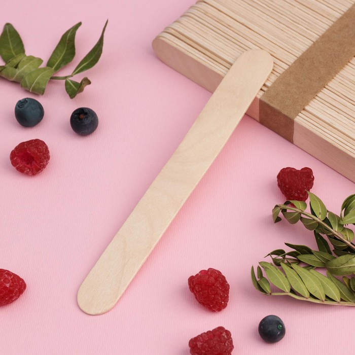 Набор деревянных палочек для мороженого, 15×1,9 см, 50 шт - фото 1884749007