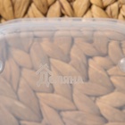 Набор контейнеров для хранения еды Доляна, квадратных, 2 шт.: 450 мл, 700 мл, пластик, прозрачные, крышка синяя 1333874