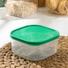 Набор контейнеров пищевых Доляна, квадратных, 2 шт: 450 мл, 700 мл, цвет зелёный - Фото 4