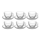 Сервиз чайный из стекла "Классика", 12 предметов: 6 чашек 200 мл, 6 блюдец - Фото 1