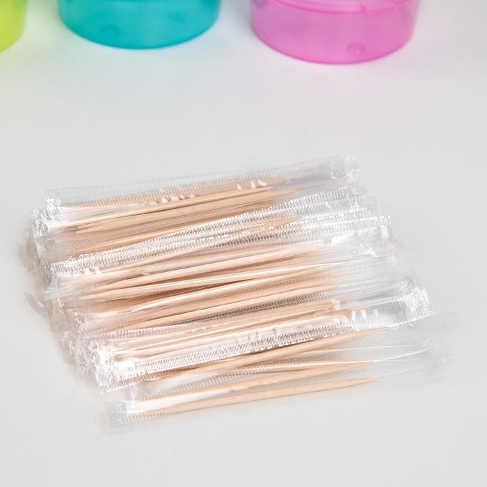 Зубочистки в индивидуальной полиэтиленовой упаковке Доляна, 1000 шт. - Фото 1