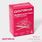 Зубочистки с ментолом Доляна, в индивидуальной полиэтиленовой упаковке, 1000 шт. - Фото 1
