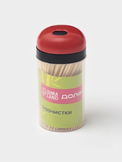 Зубочистки Доляна, 140-150 шт., в пластиковой баночке, МИКС