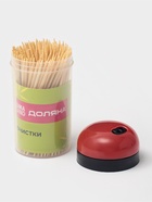 Зубочистки Доляна, 140-150 шт., в пластиковой баночке, МИКС - Фото 2