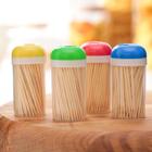 Зубочистки Доляна, 140-150 шт., в пластиковой баночке, МИКС - Фото 4