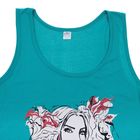 Майка женская, цвет голубой, размер 48 - Фото 2