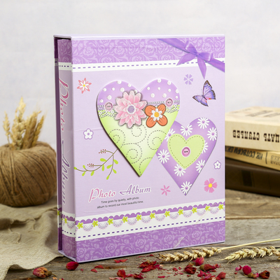 Фотоальбом 200 фото 10х15 см "Радость" в коробке, МИКС 20,5х26х5,5 см