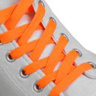 Шнурки для обуви, плоские, 12 мм, 120 см, цвет неон оранжевый - Фото 1