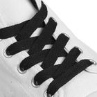 Шнурки для обуви, плоские, 9 мм, 160 см, цвет чёрный - Фото 1