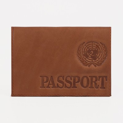 Обложка для паспорта, цвет коричневый